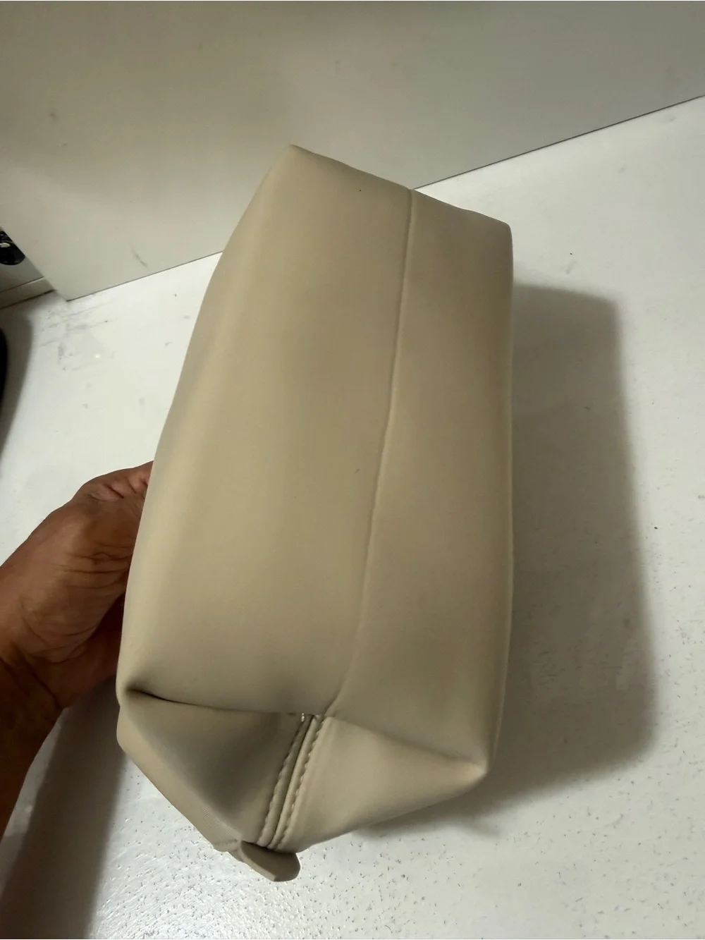 Burberry Beige Leather Pouch. This bag was a VIP gift received from shopping